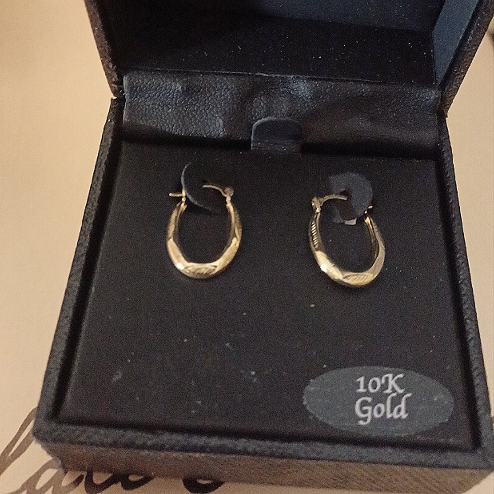 10k Gold hoop earrings